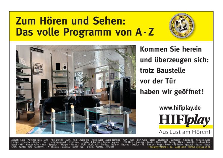 HIFIplay Baustelle geoeffnet