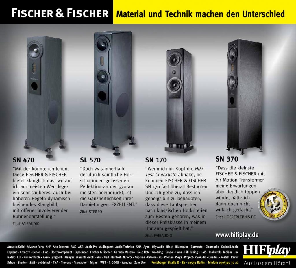 HIFIplay Fischer und Fischer Lautsprecher